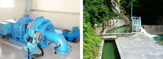 加子母清流発電所(最大出力220kW)