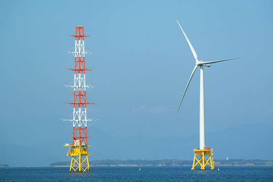 銚子沖と北九州市沖での着床式洋上風力発電設備