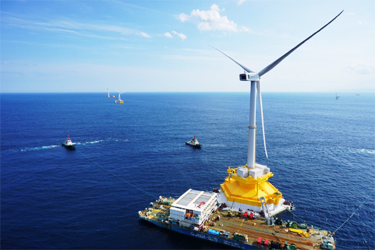 福島沖での浮体式洋上風力発電システムの実証研究事業