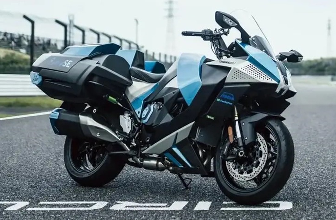 水素エンジンモーターサイクルの写真です