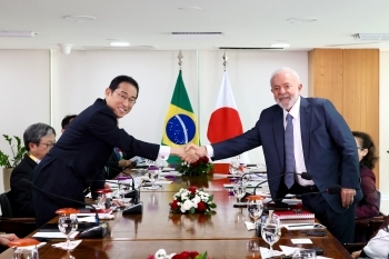 ISFMを立ち上げた2024年5月3日の日・ブラジル首脳会談の様子です。