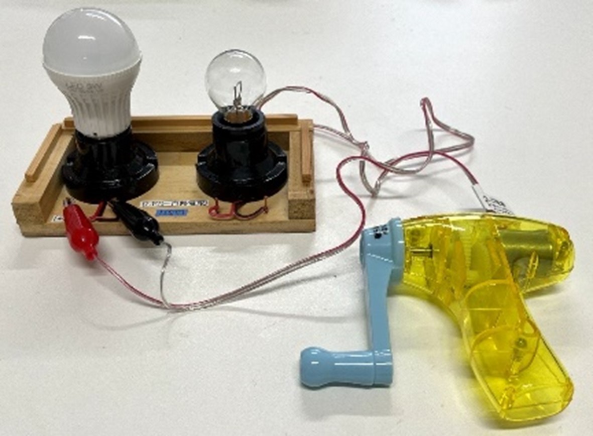 手回し発電の写真です