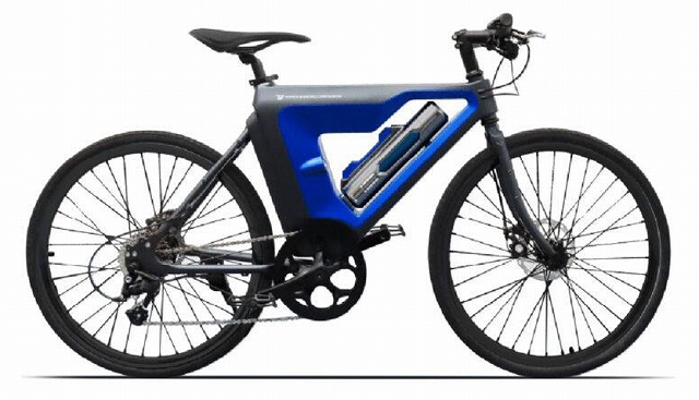 トヨタ紡織で開発中の「水素自転車」の画像です。