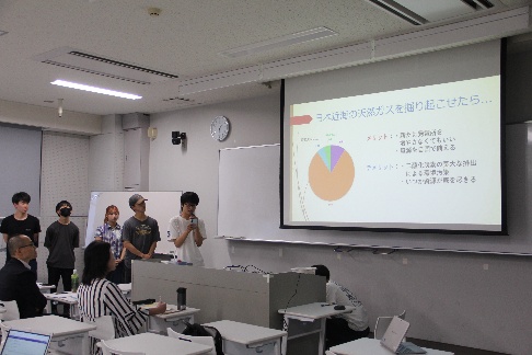 B班の発表の様子