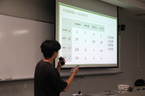 C班の発表の様子