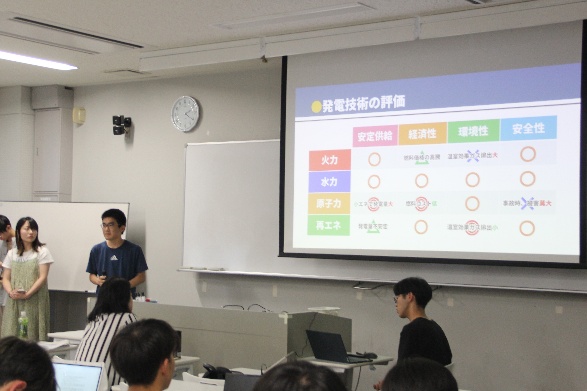 G班の発表の様子