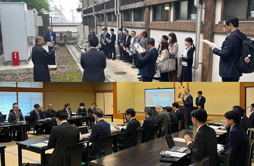 仁和寺の蓄電池見学会・会員事業者による協議会総会の様子イメージ