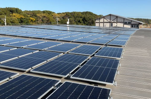 屋根置き太陽光パネル設置状況イメージ