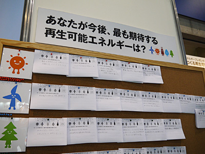 いつものアンケートでは風力の中でも特に洋上風力発電への期待が目立ちました。
