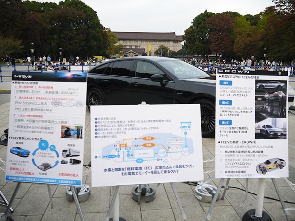 水素で走る燃料電池自動車。仕組みがわかりやすく解説されています