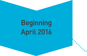 Beginning April 2016